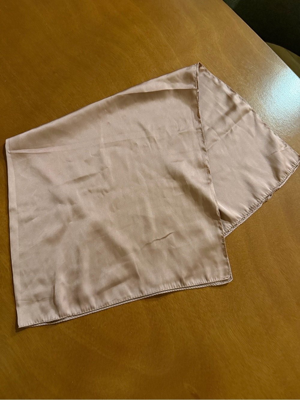 Silk-Look Pink Hair Scarf
